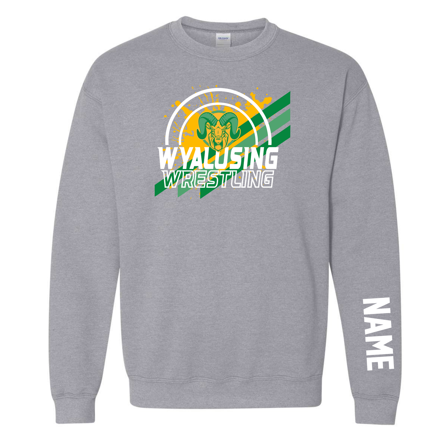 Wyalusing Wrestling - Gildan Heavy Blend Adult Crewneck Sweatshirt