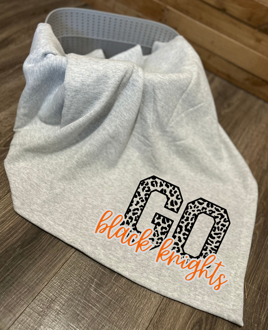 Go "Mascot" -  Custom Mascot Fleece Sweatshirt Blanket