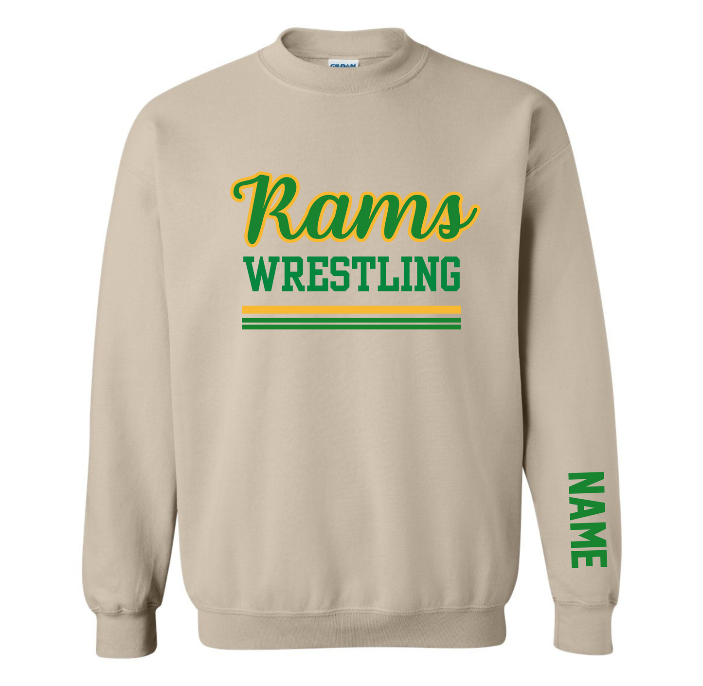 Rams Wrestling - Gildan Heavy Blend Adult Crewneck Sweatshirt