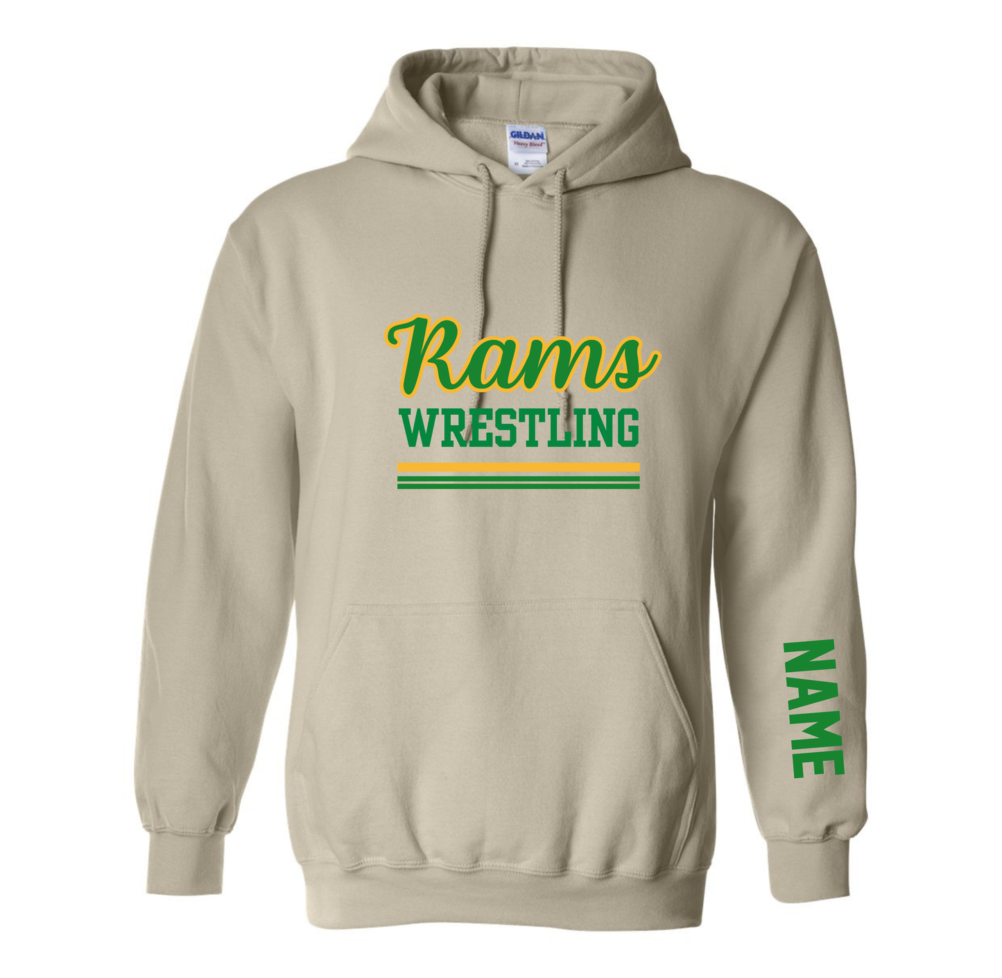 Rams Wrestling - Gildan Heavy Blend Adult Hoodie