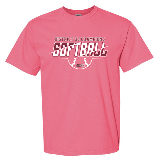 District 33 Champions - Comfort Colors T-Shirt - Crunchberry