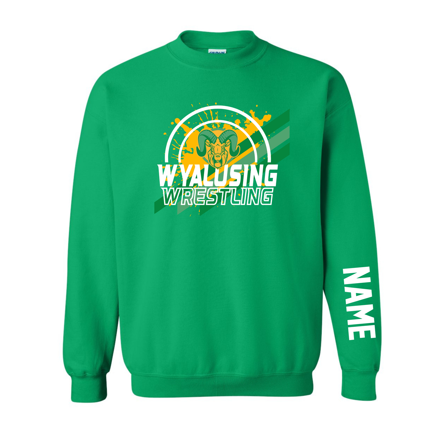 Wyalusing Wrestling - Gildan Heavy Blend Adult Crewneck Sweatshirt