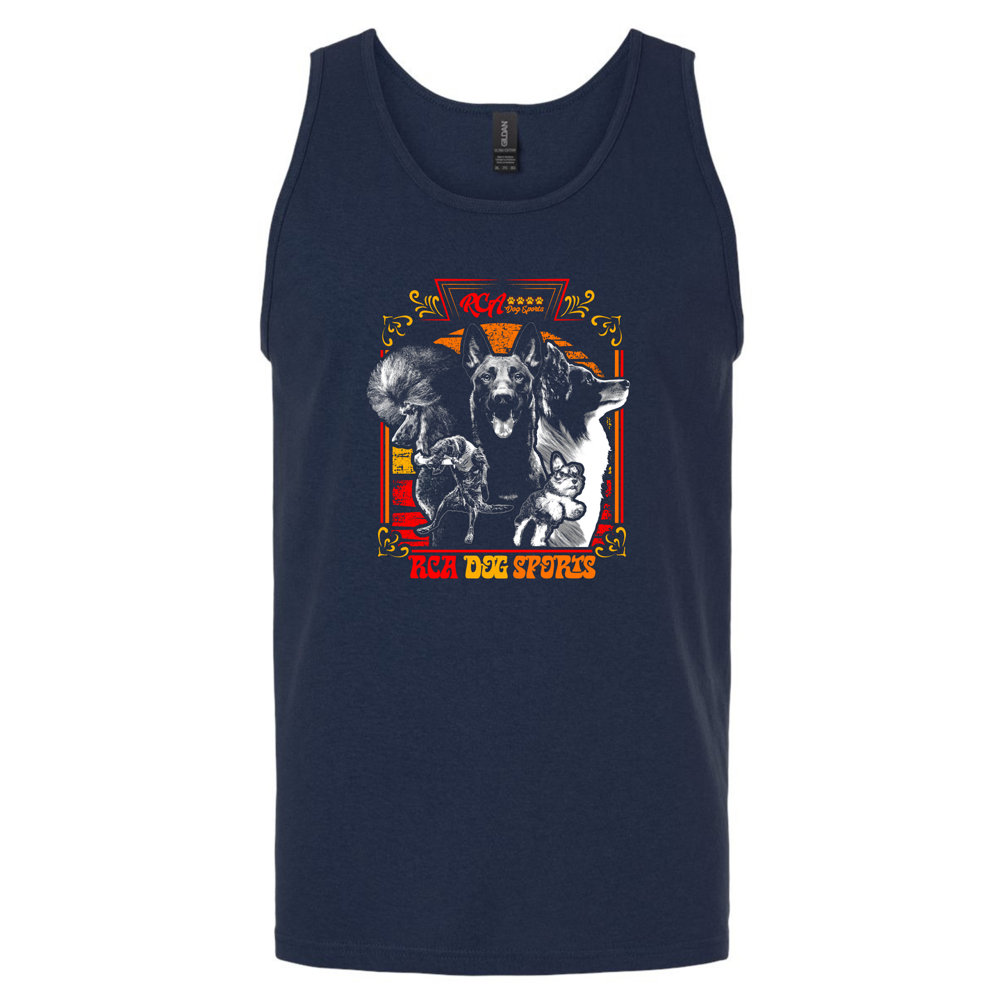 Gildan Ultra Cotton Unisex Tank - Logo with Dogs