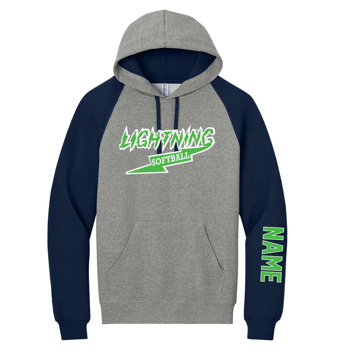 Jerzees Colorblock Raglan Adult Hoodie