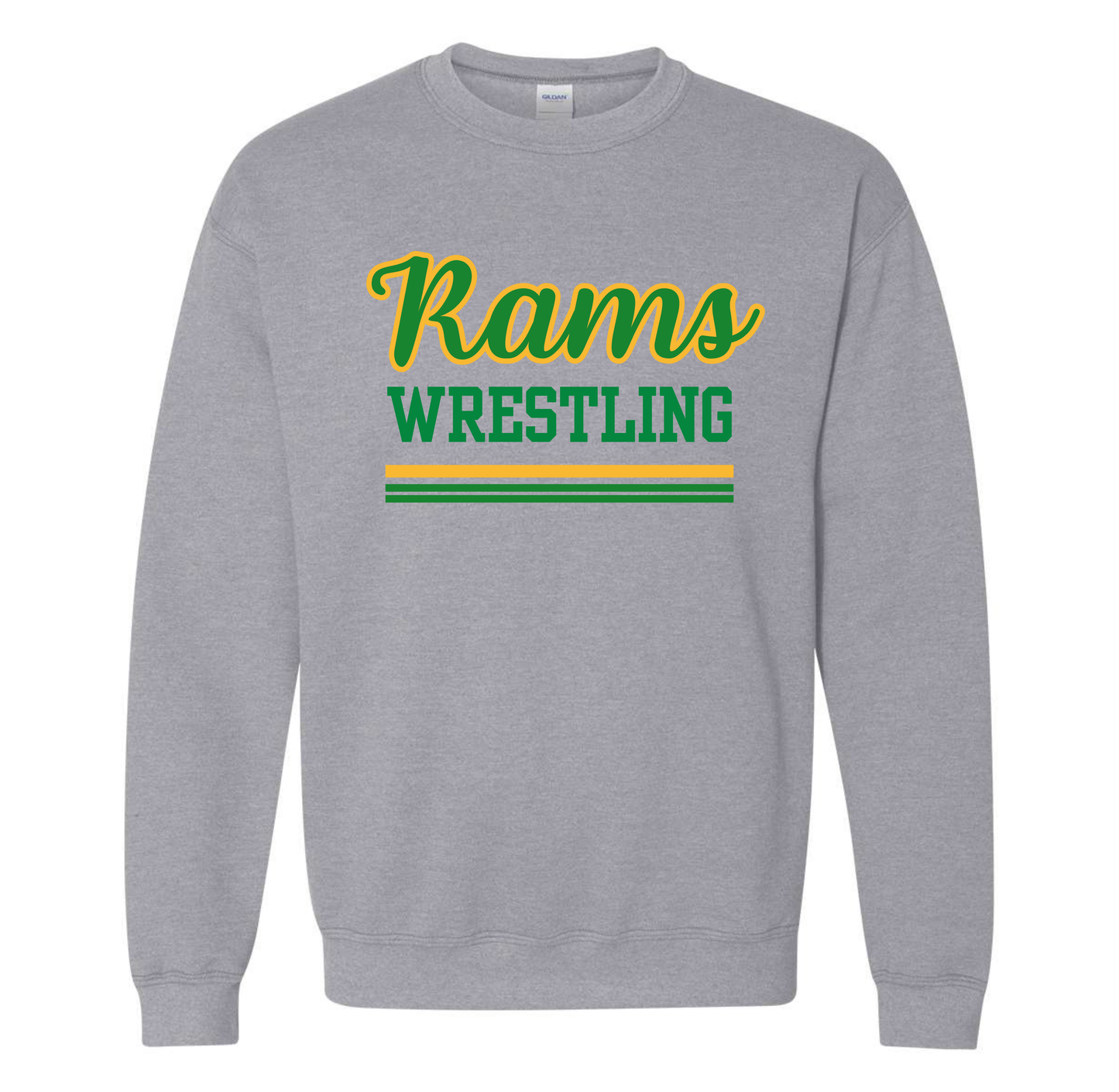 Rams Wrestling - Gildan Heavy Blend Adult Crewneck Sweatshirt