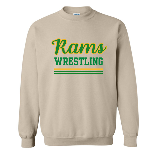 Rams Wrestling - Gildan Heavy Blend Adult Crewneck Sweatshirt