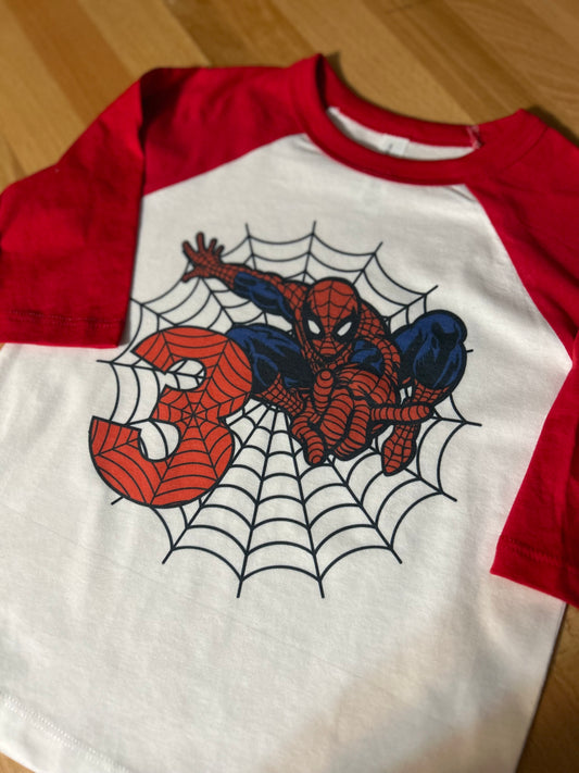 Spiderman Birthday - Youth/Toddler Birthday Shirt