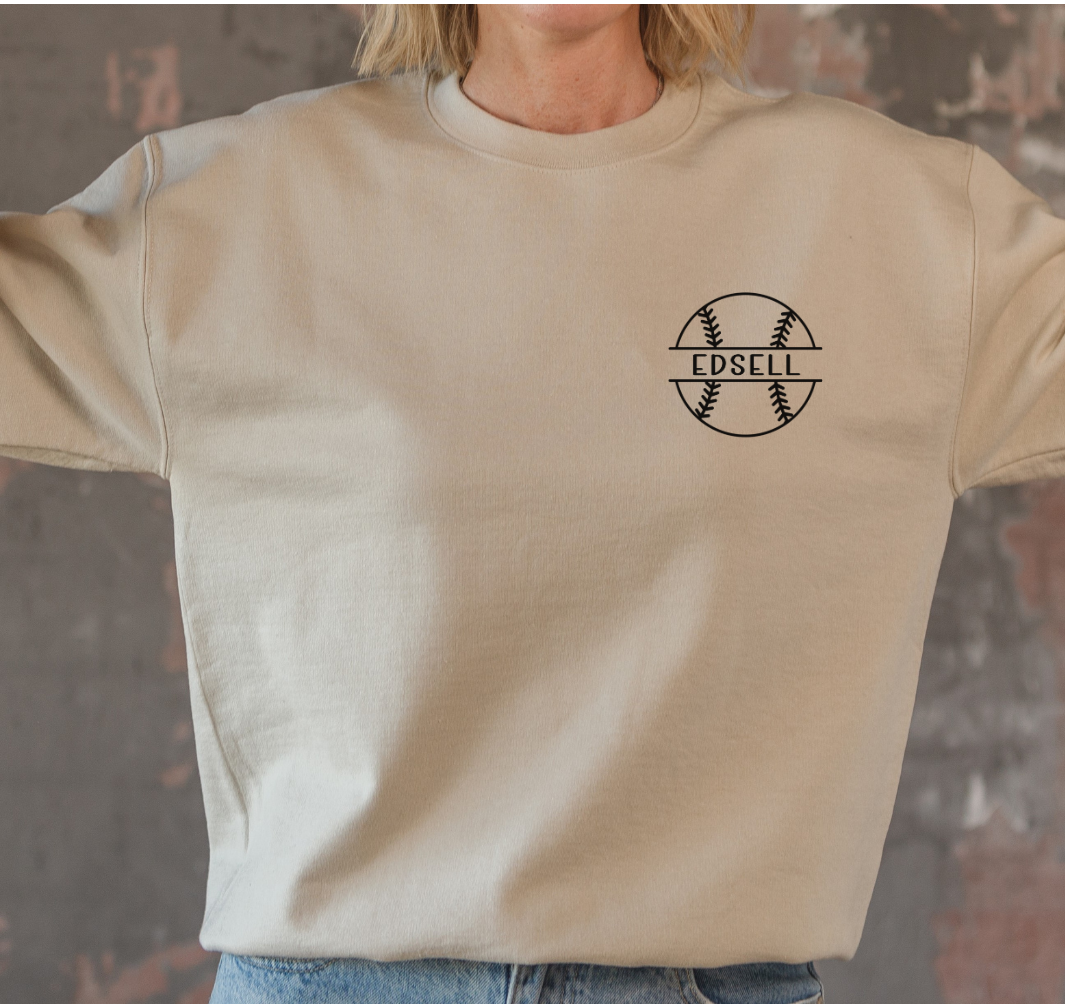 Baseball - Custom Crewneck Sweatshirt