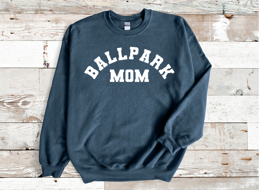 Ballpark Mom - Custom Crewneck Sweatshirt