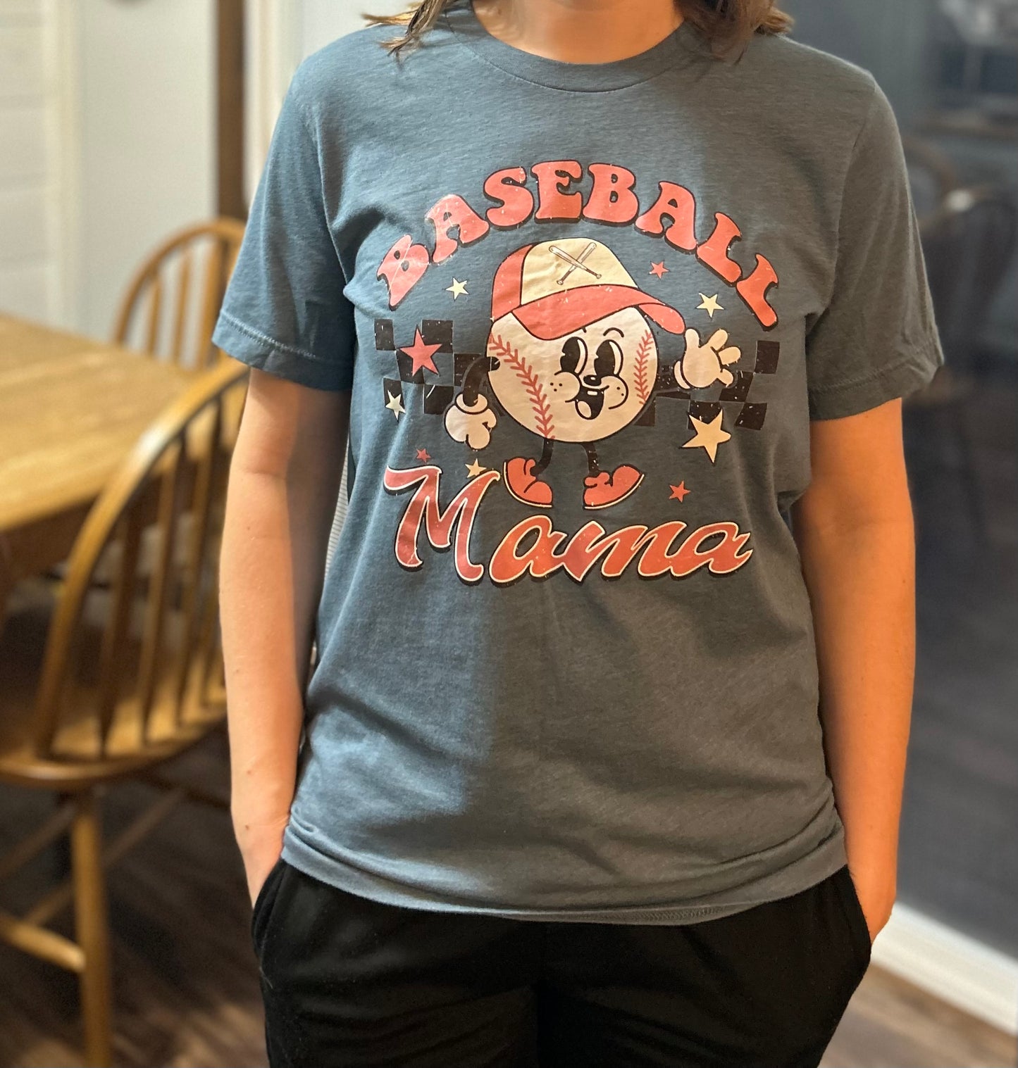 Retro Baseball Mama T-Shirt