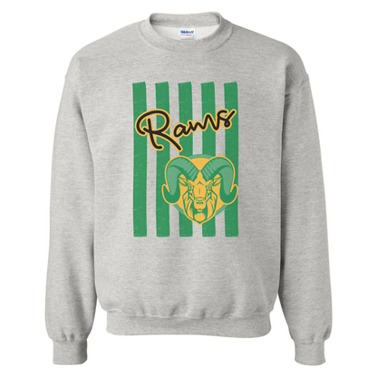 Striped Rams Crewneck Sweatshirt