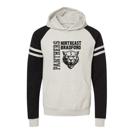 Vintage Jerzees Varsity Colorblocked Raglan Hooded Sweatshirt - Sublimation Design